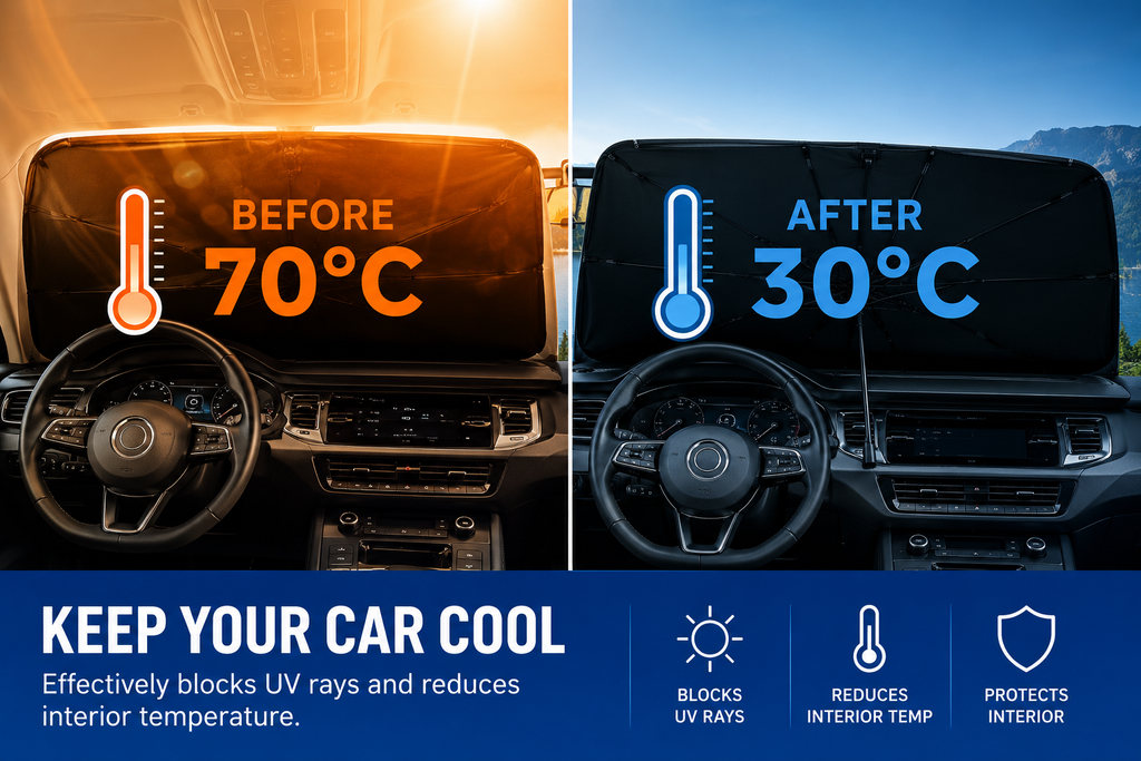 FoldShield™ Car Windshield Sunshade Umbrella