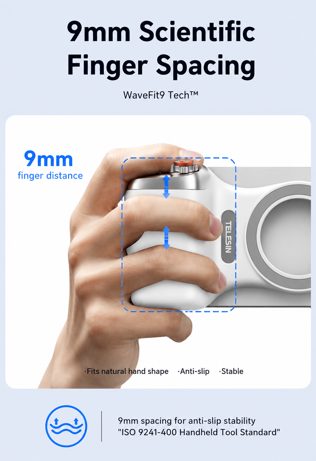 TELESIN MagSafe Camera Grip with Fill Light & Remote Shutter