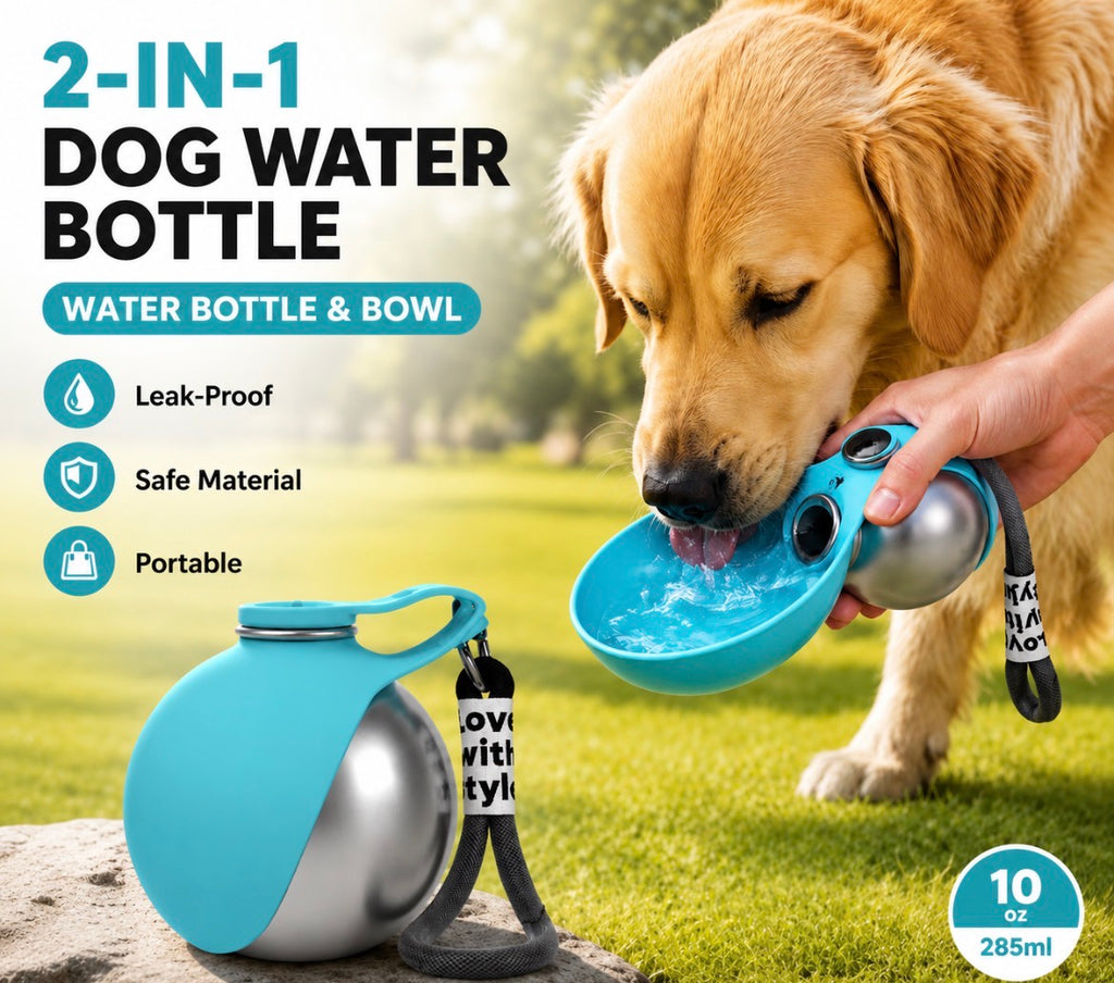PetBottle™ Portable Water Bottle for Dogs & Cats – 304 Stainless Steel | 285ml