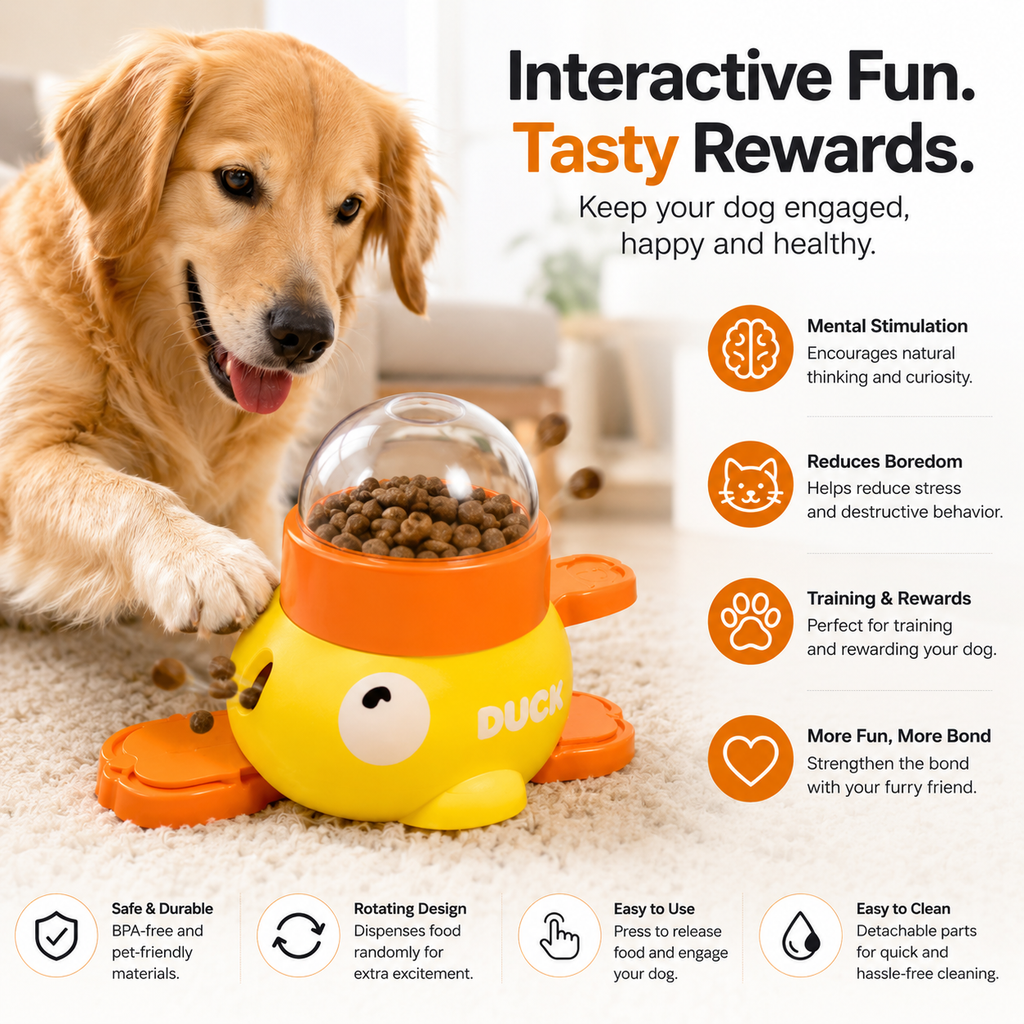 Interactive Treat Dispensing Toy for Dogs & Cats