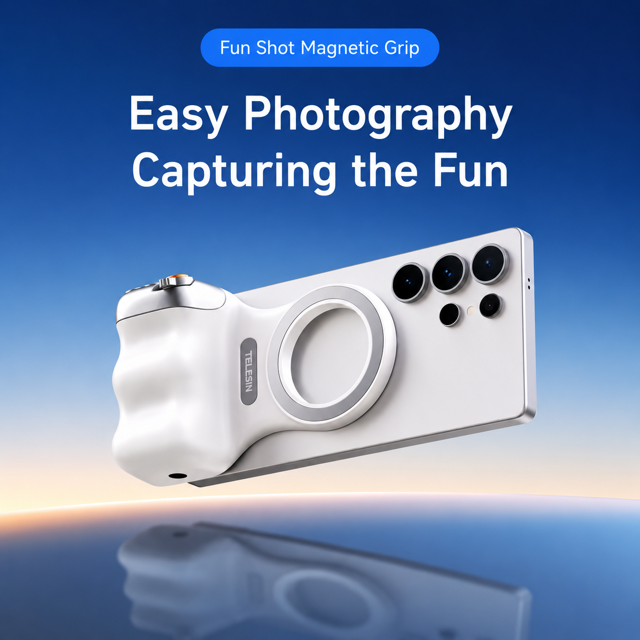 TELESIN MagSafe Camera Grip with Fill Light & Remote Shutter