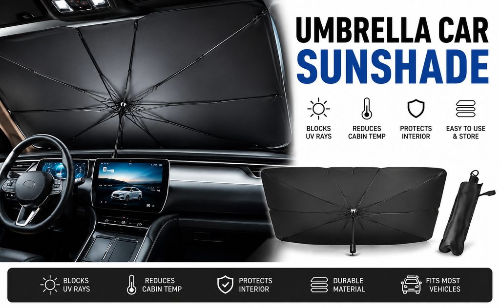 FoldShield™ Car Windshield Sunshade Umbrella