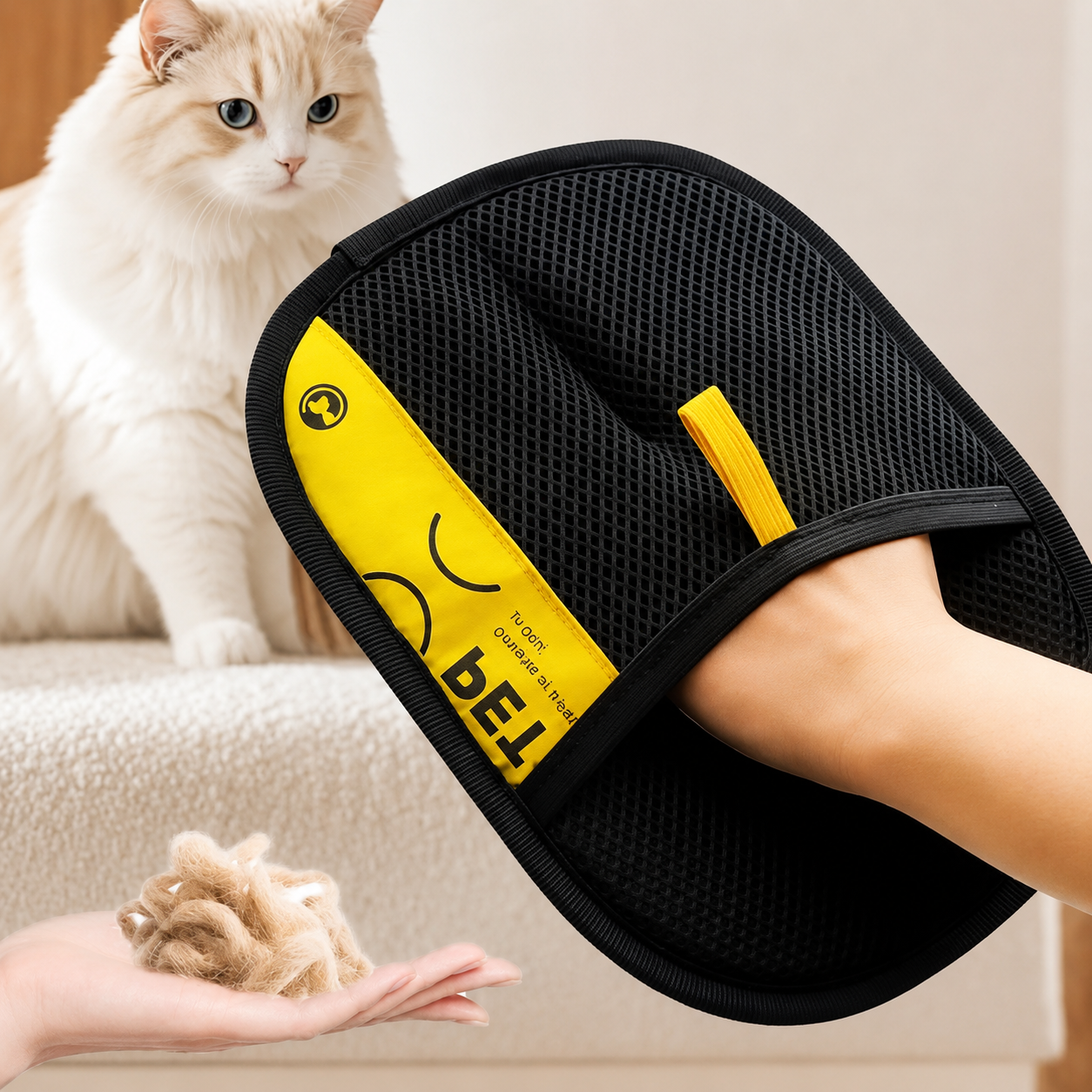 ElectroStatic Pet Hair Remover Glove – Reusable Fur & Lint Cleaner