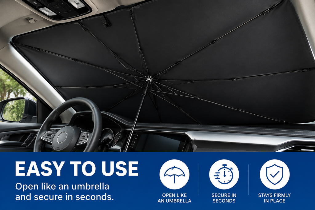 FoldShield™ Car Windshield Sunshade Umbrella