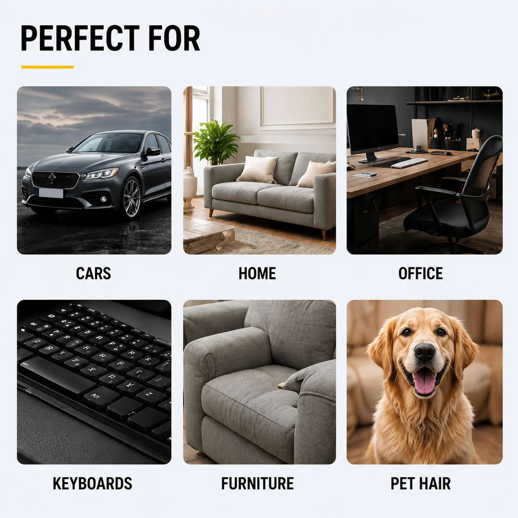 TurboVac Pro™ – Cordless Car Vacuum & Air Blower