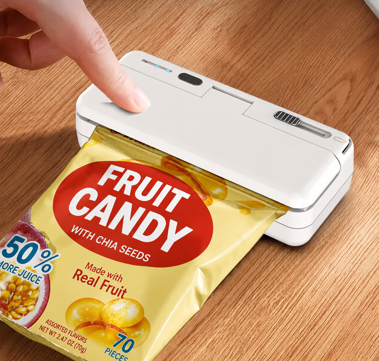 Rechargeable Mini Bag Sealer & Cutter for Food Storage