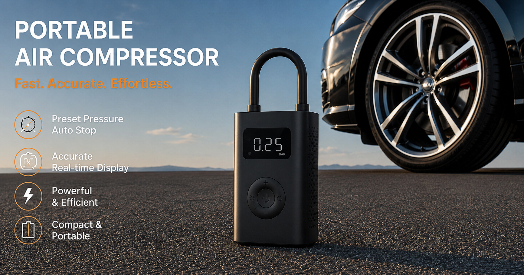 AeroPump™ – Smart Portable Air Compressor