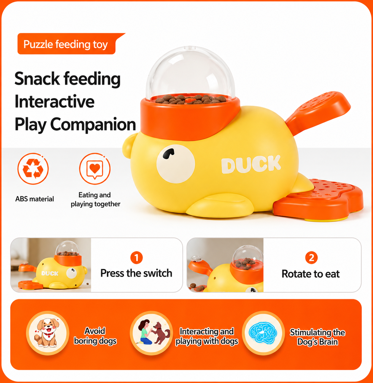 Interactive Treat Dispensing Toy for Dogs & Cats